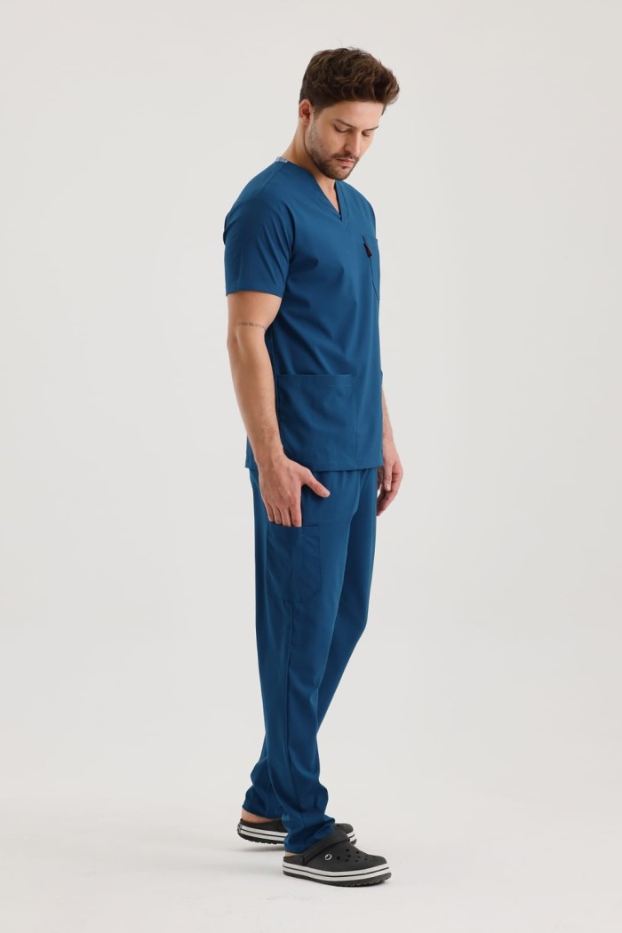 Erkek Hastane Kıyafeti Mavi
